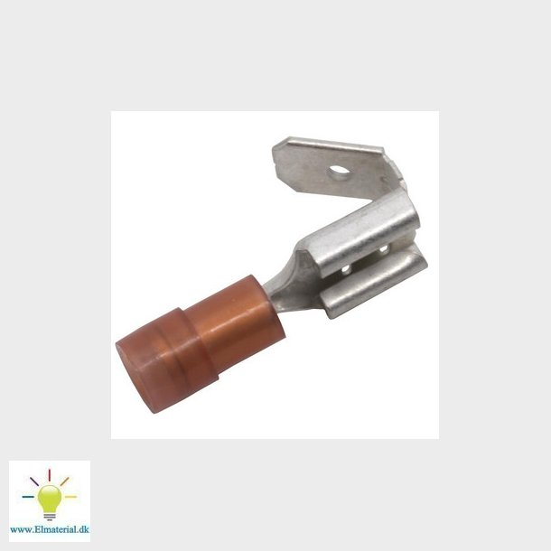 Isol. ABIKO spademuffe m/afgr. KA1507FLSH-PB, 0,5-1,5mm2, 6,3x0,8, Rd