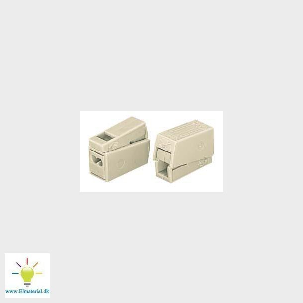 Belysningsklemme wago 2X1-2,5MM  hvid