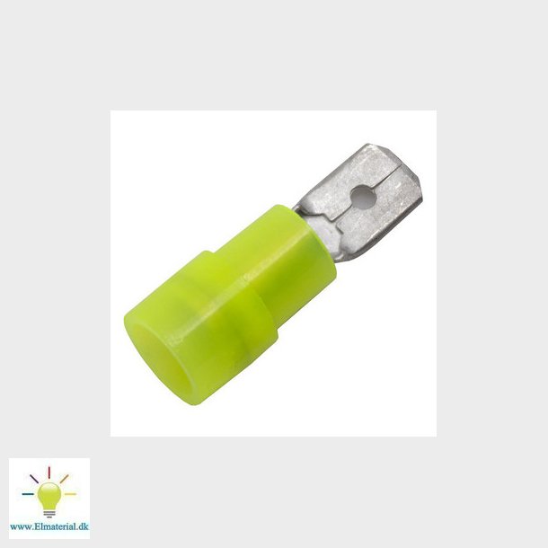 Isol. ABIKO spadestik KA4607H-PB, 4-6mm2, 6,3x0,8, Gul