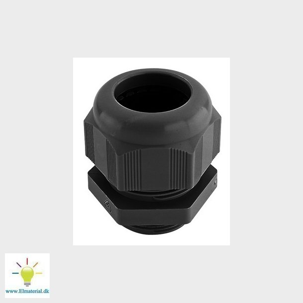 Forskruning polyamid M12 2,5-6,5 IP68 sort