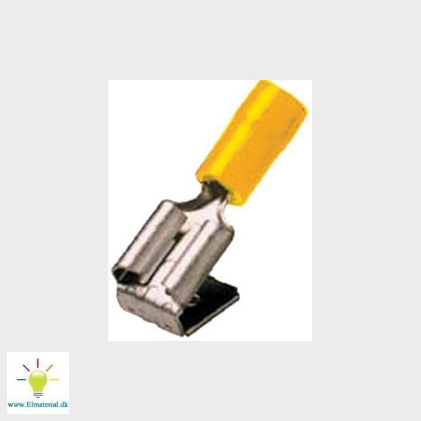 Isoleret spademuffe med afgrener rd 6,3x0,8  0,5-1mm2