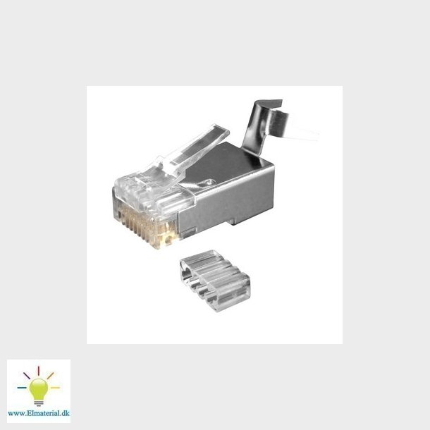 Modular plug RJ45 KAT.6 &amp; 6A STP bld/stiv max. lederdiameter 1,55mm