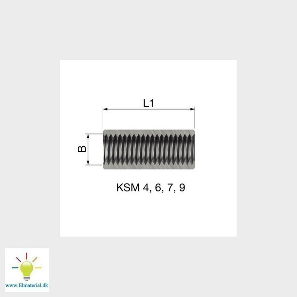 Koblingsstykke KSM indvendig gevind 4 -10 mm El og vvs materialer