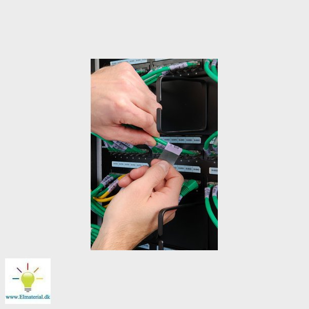 Sort p hvid/transparent Self-laminating Vinyl, 19,05 mm x 38,10 mm 180 Label(s)/Box (BMP41, BMP51, 