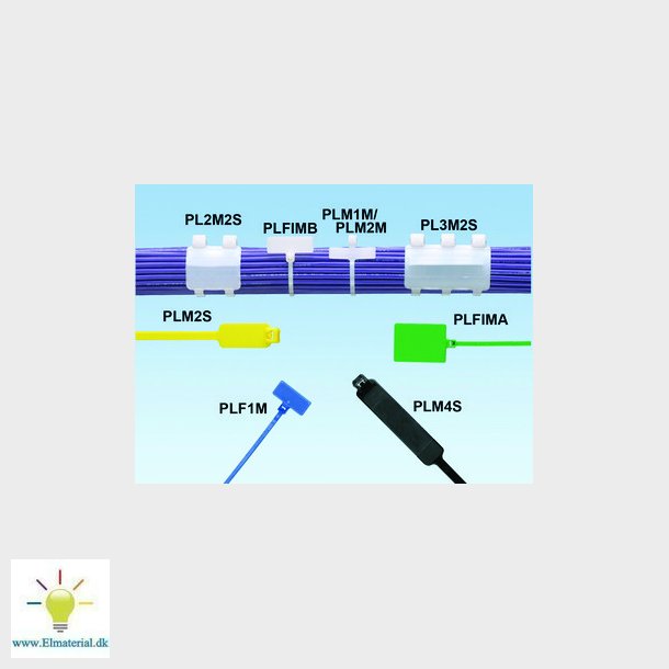 Kabelbinder med flag 2,5X 99 i pakker a 100 styk hvid