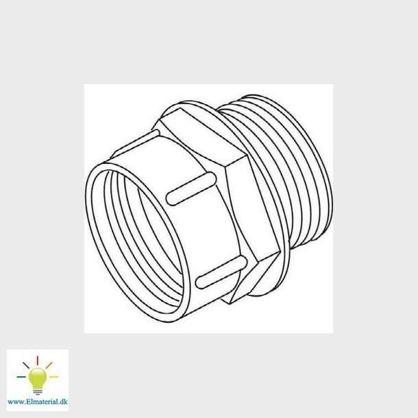 Reduktions muffe polystyrol PG 16-13,5