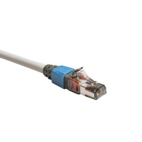 F&auml;rgkl&auml;mma bl� f&ouml;r Leviton Kat6A patchkablar