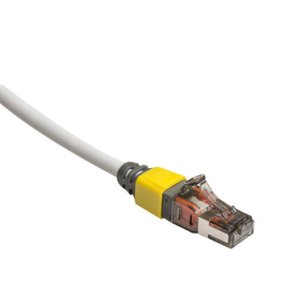 F&auml;rgkl&auml;mma gul f&ouml;r Leviton Kat6A patchkablar