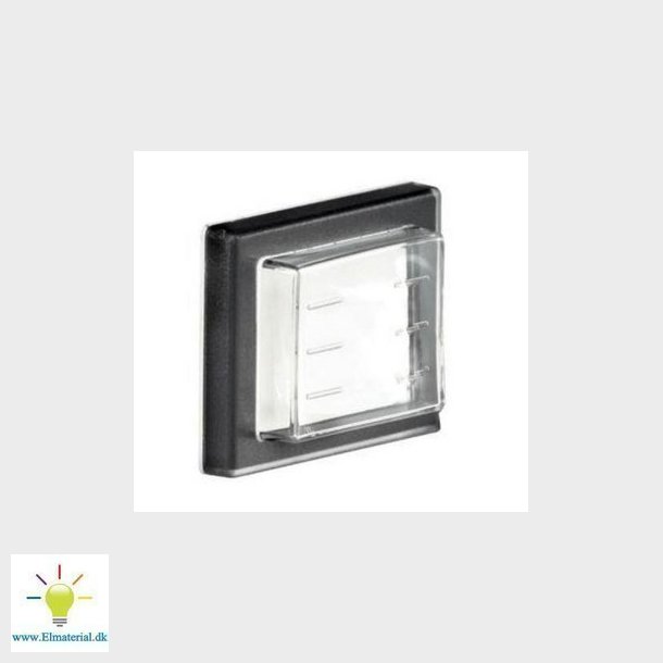 Stnktt htte med frontramme  sort/gennemsigtig