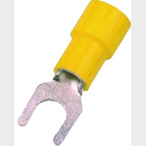Gaffelkabelsko isolerad gul 4-6mm2 M10 DIN46237