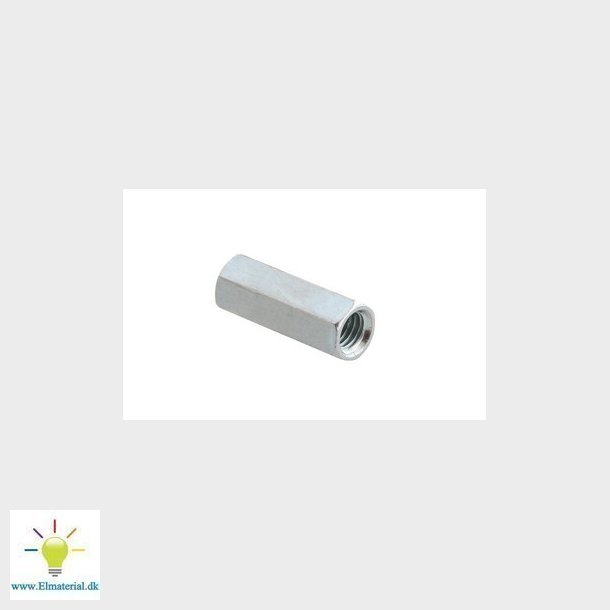 BIS Gevindmuffe elforzinket M6x25mm