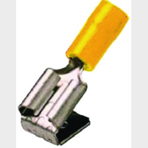 Isolerad spadhylsa med gren gul 6,3x0,8 4-6mm2