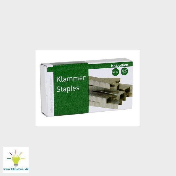 Hfteklammer bnt/Office nr.10 1000stk/pak