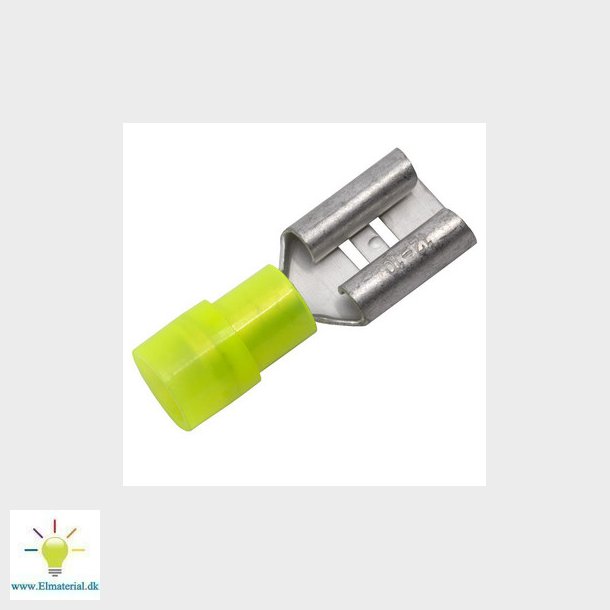Isol. ABIKO spademuffe KA4609FLS-PB, 4-6mm2, 9,5x1,2, Gul