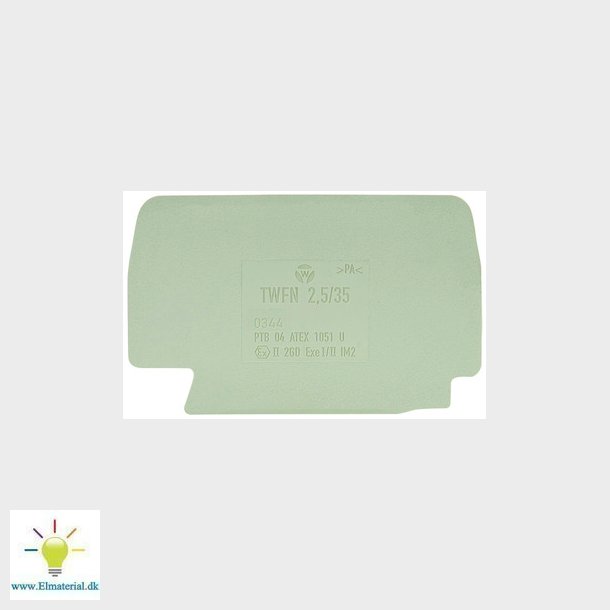 Skilleplade TWFN 2,5/35 gr