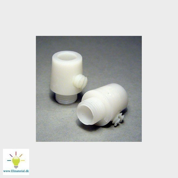 Pinolaflastning M10 med udvendig gevind hvid