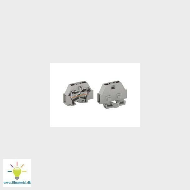 Miniklemme 2-L 1,5Q med flange lysegr   260-303