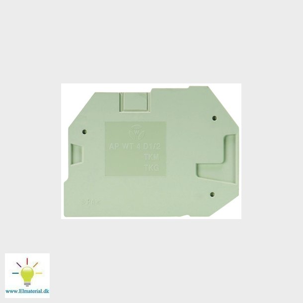 Endeplade AP WT 4 D1/2 gr El og vvs materialer