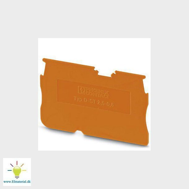 Endeplade D-ST 2,5-0,8 OG