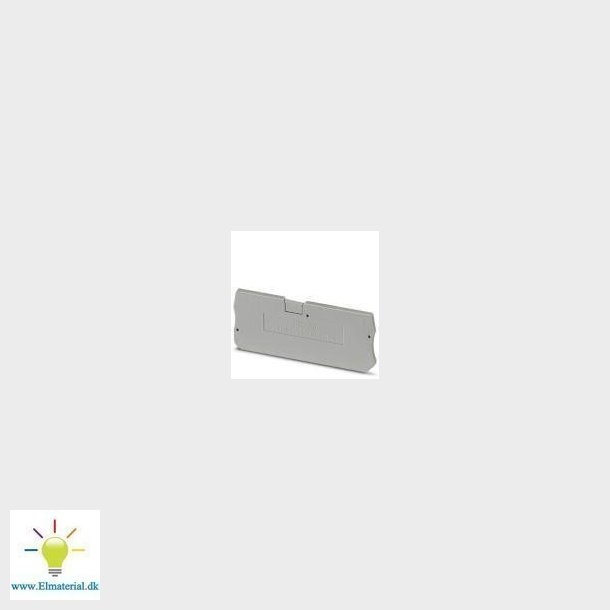 Endeplade, lngde: 63,2 mm, bredde: 2,2 mm, hjde: 24,3 mm, farve: gr