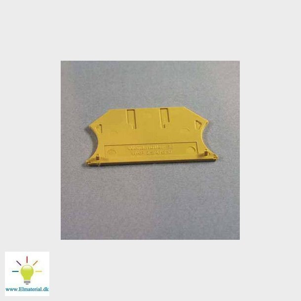 Endeplade gul plastik