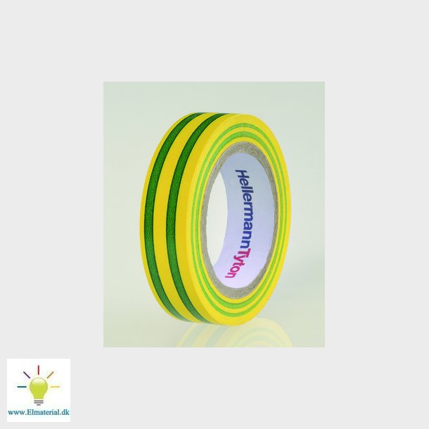 HelaTape Flex 15 mm x 10 m gul/gr&ouml;n 10 rullar