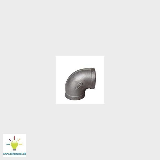 Vinkel rustfri 1/8 muffe/muffe 316L glat