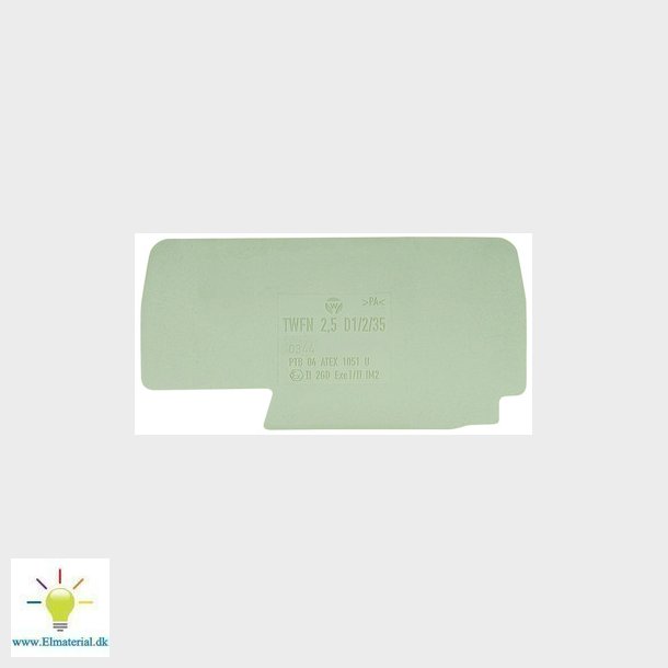 Skilleplade TWFN 2,5D1/2/35 gr