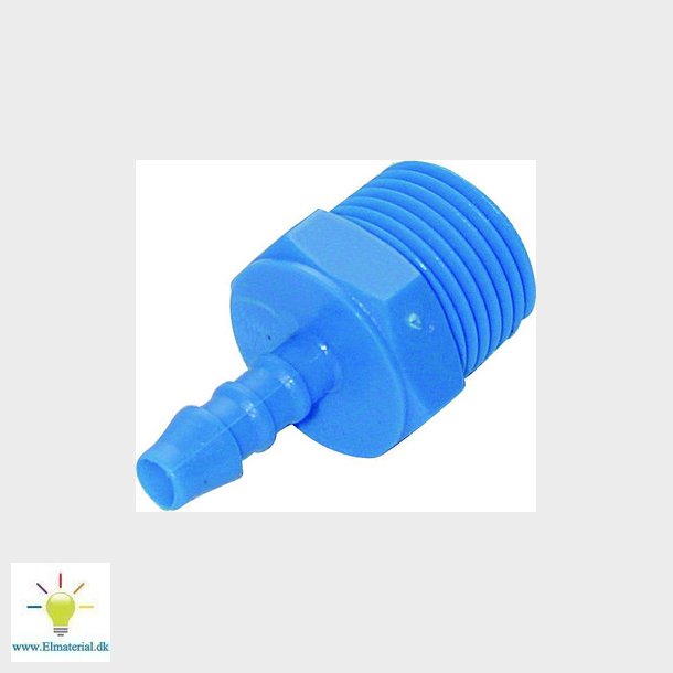 Slangenippel Plast 3/8" X 12 MM El og vvs materialer