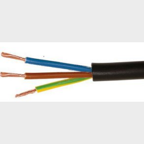 Plastmantelkabel H03 vv-f 3G0,75 svart R100