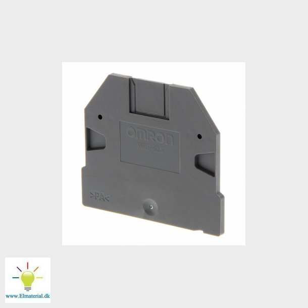 Endeplade til klemrkker 2,5 mm2 til 10 mm2, skrue model XW5E-S2.5