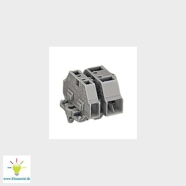 Miniklemme 2-L 2,5Q med fod PE  261-317