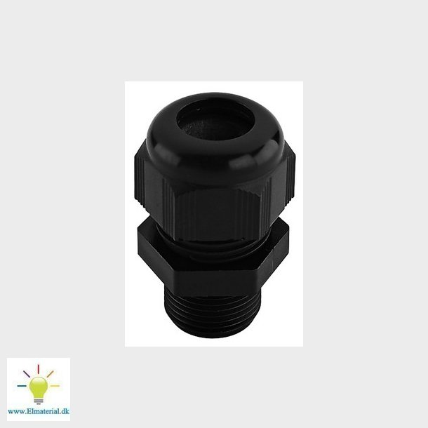 Forskruning polyamid lang M25 7-14 IP68 sort