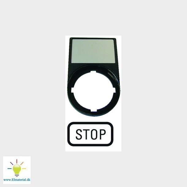 M22S-ST-X -  Skilteholder 50mm hj, sort