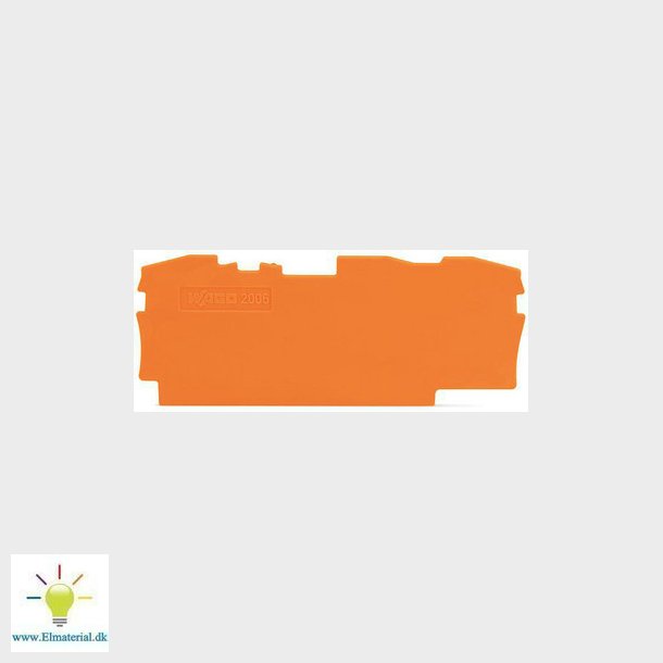 Ende- og mellemplade 1 mm, orange 2006-1392