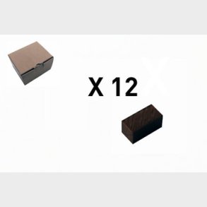 12 isoleringsstycken, Cu 10x10 skena division 0061-0010Q1