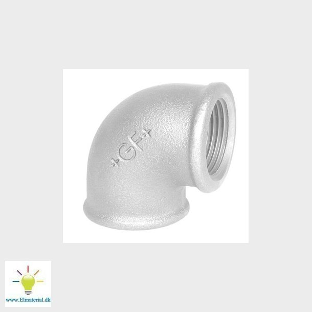 Vinkel 90&deg; galvaniseret muffe/muffe 1/2