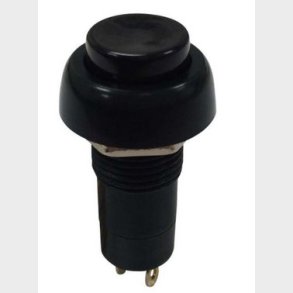 Tryckbrytare 1NO ON-OFF Svart