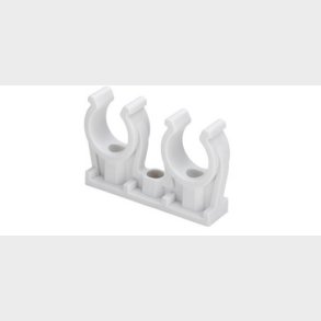 Viega rörhllare dubbel 6 mm plast vit