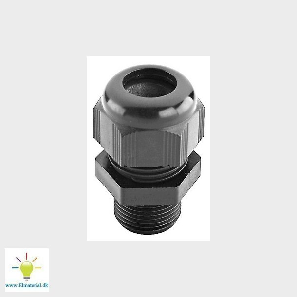 Forskruning polyamid lang M25 9-18 IP68 gr