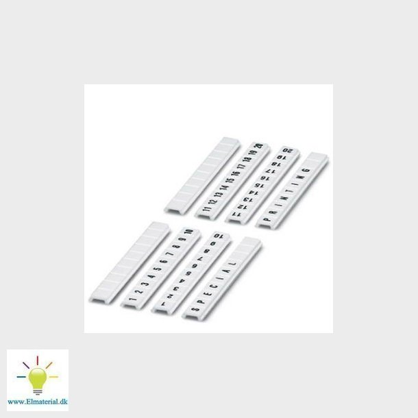 Mrkeskilte til klemmer ZBF 5,LGS:FORTL.ZAHLEN 111-12