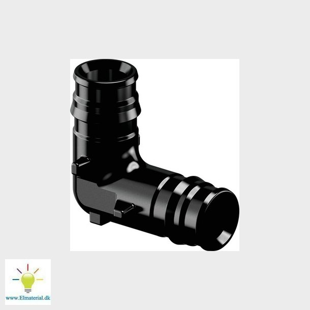 Uponor Q&E vinkel 90&deg; PPSU sort 16 mm