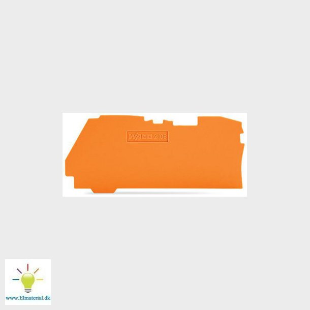 Ende- og mellemplade 1 mm, orange 2106-1292