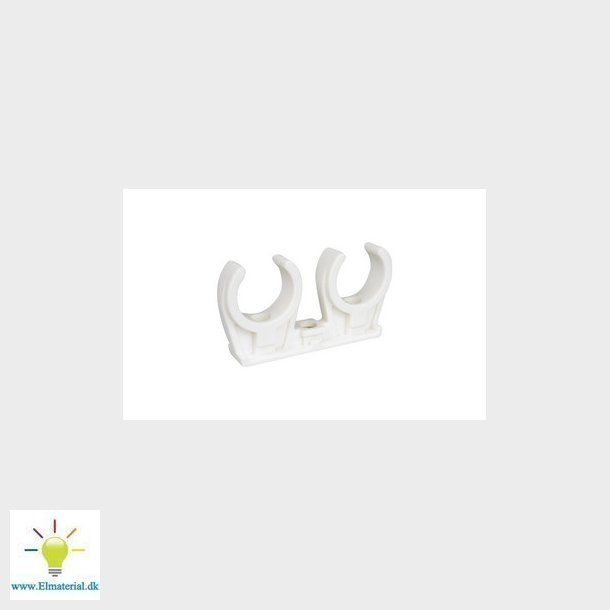 Tryk rrbjle dobbelt hvid M6 15mm