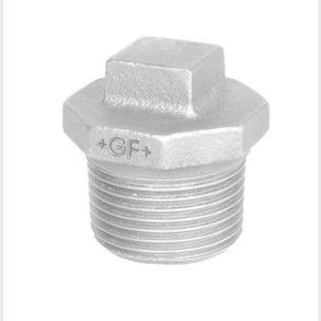 Plugg galvaniserad med kant 1/2