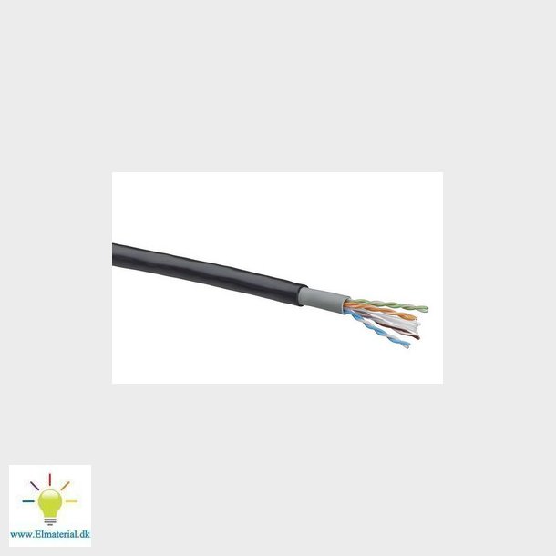 Datakabel KAT6 U/UTP udendrs PE sort Leviton T-1000