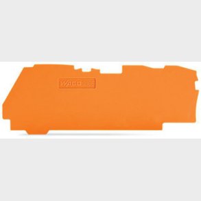 &Auml;nd- och mittplatta 1 mm f&ouml;r 3-ledarkl&auml;mmor, orange