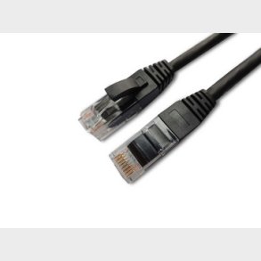 Patchkabel kat 5E UTP 0,5M LSZH sort