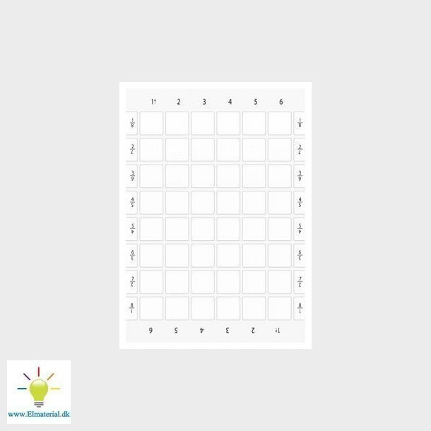 Labeling plader til trykning og limning p etiketholder, Label str. 27x27 mm, hvid, uden inskription