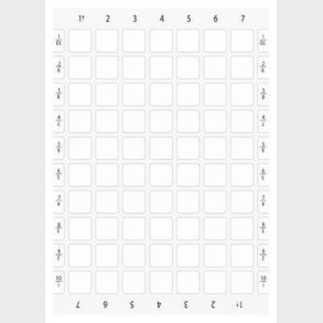 M&auml;rkningspl�tar f&ouml;r tryck och limning p� Hus, etikettstorlek 22x22 mm, vit, utan inskription